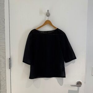 COS Sheer Black Top Size Small